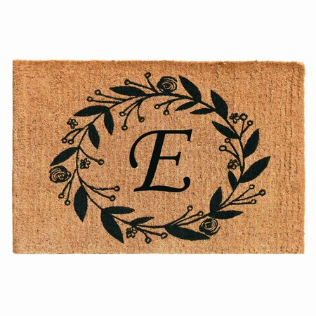 Monogram Door Mat, Black, Natural, 24 in W x 36 in L